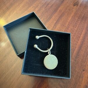 Silver Keychain with Round Charm